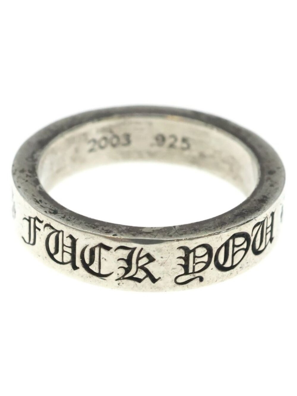 Chrome Hearts Spacer Fck You Ring Silver